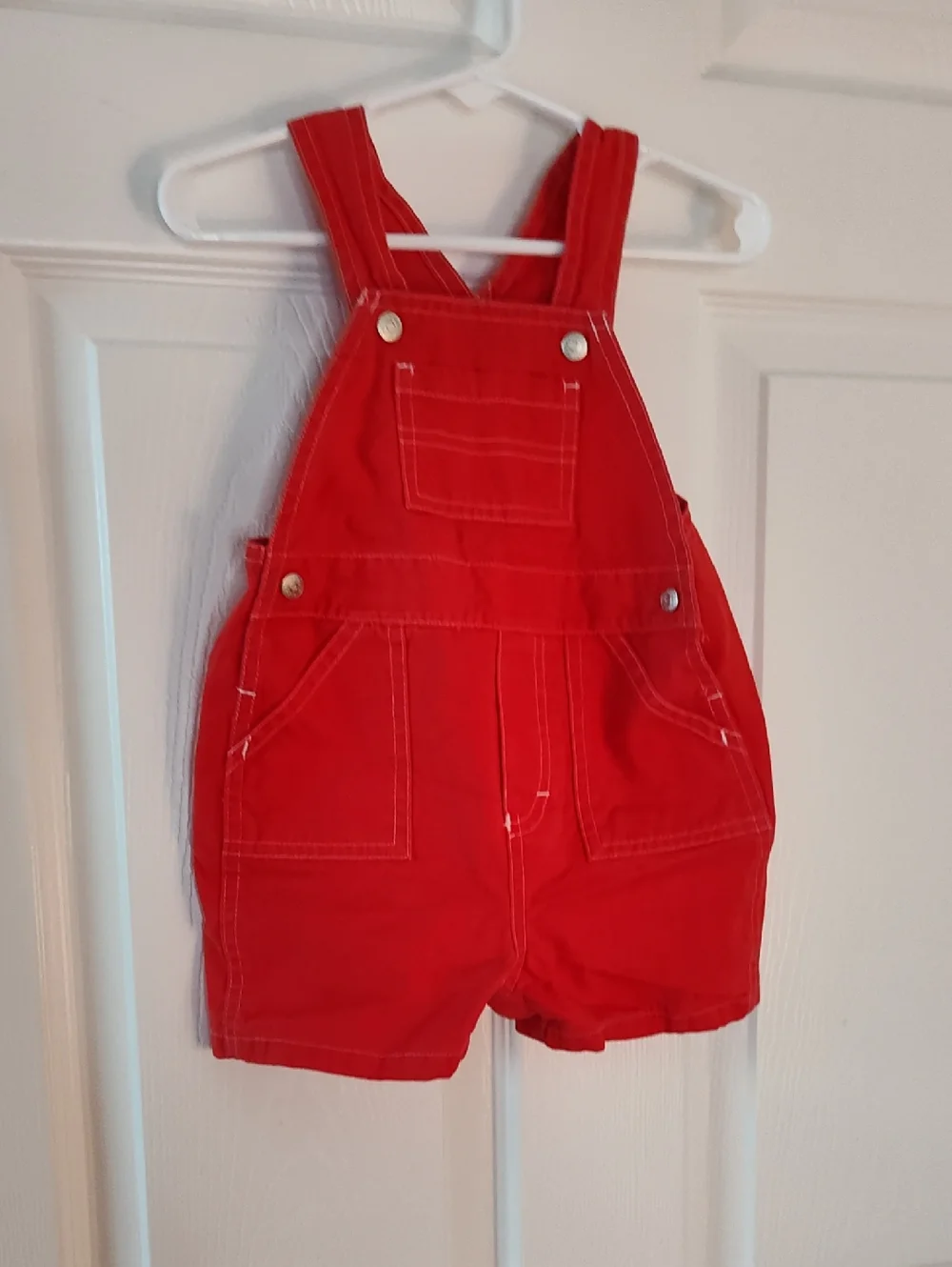 GAP Red Short Overalls with Front Pockets